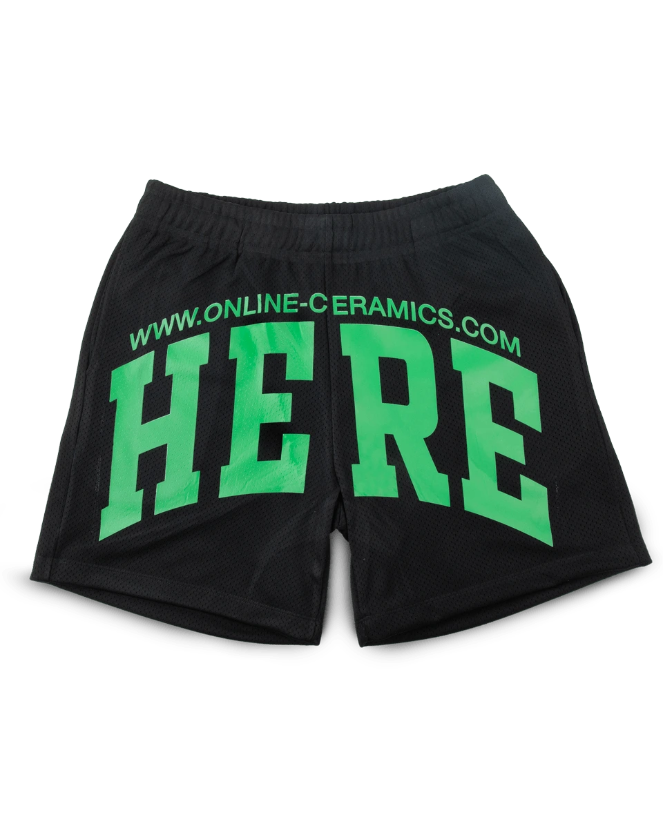 Online Ceramics Here Black Mesh Shorts Online Ceramics Here Black Mesh Shorts
