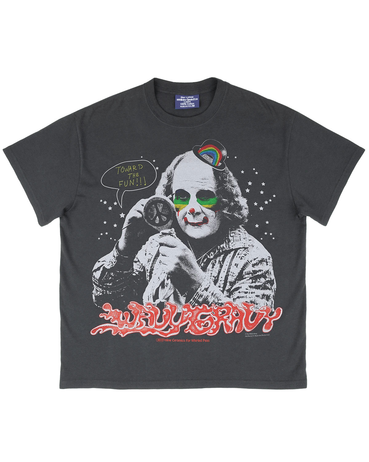 Online Ceramics Toward the Fun Off-Black Tee Online Ceramics Toward the Fun Off-Black Tee
