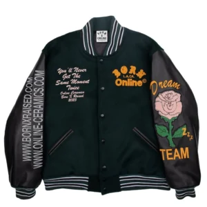 Born X Raised + Online Ceramics Letterman Jacket