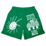 Online Ceramics Earth Song Green Mesh Shorts