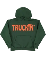 Online Ceramics Truckin' Dark Green Hoodie