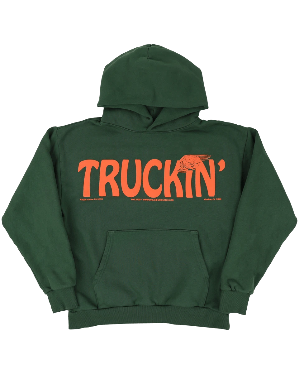 Online Ceramics Truckin' Dark Green Hoodie Online Ceramics Truckin' Dark Green Hoodie
